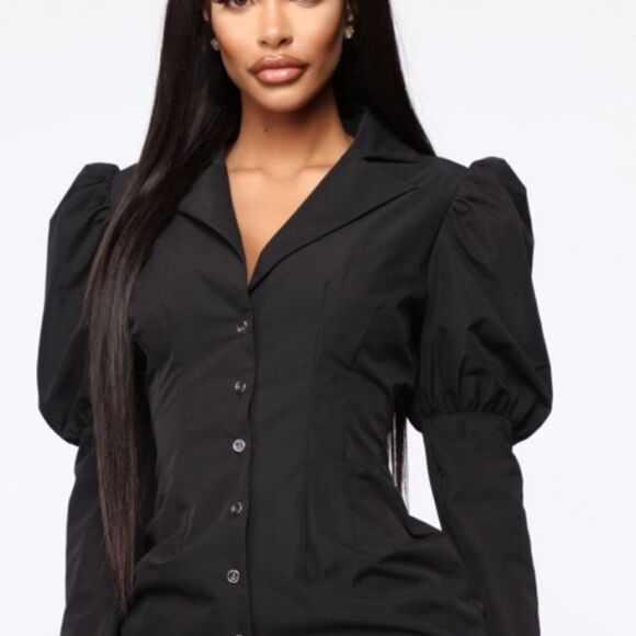 She is Victorious Mini Black Shirt Dress - Picture 5 of 12